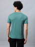 Men's 100% Cotton Round Neck Solid T-shirt Dark Sea Green